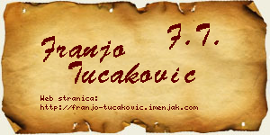 Franjo Tucaković vizit kartica